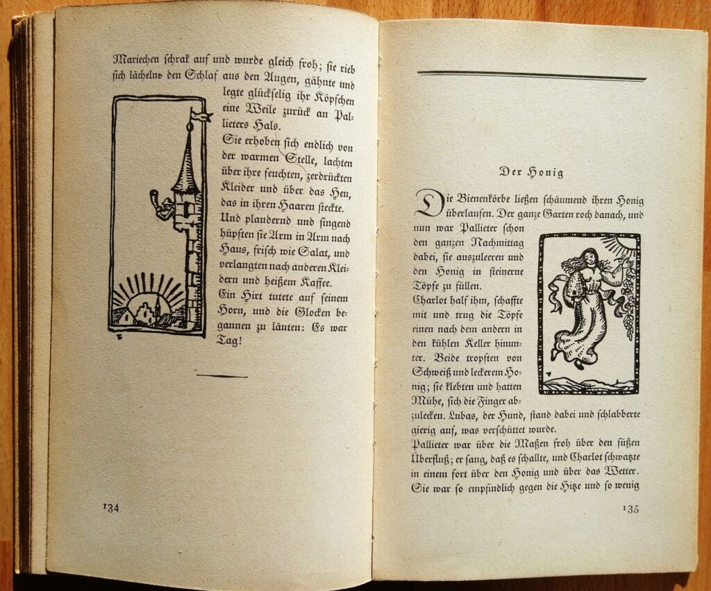 Timmermans, Felix: Pallieter. Mit Zeichnungen des Dichters. 178.-187. Tsd. Leipzig: Insel-Verlag, 1943